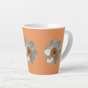 Pink Daffodil Spring Flower Latte Mug
