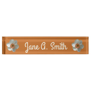 Pink Daffodil Spring Flower Nameplate