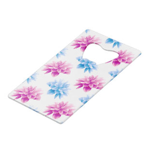 Pink Dahlia, Blue Dahla, Floral Pattern, Flowers