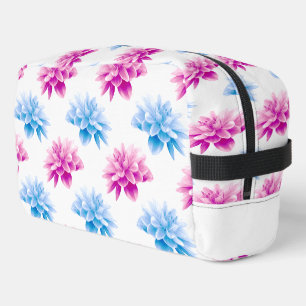 Pink Dahlia, Blue Dahla, Floral Pattern, Flowers Dopp Kit