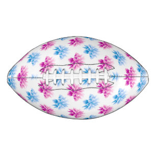 Pink Dahlia, Blue Dahla, Floral Pattern, Flowers Football