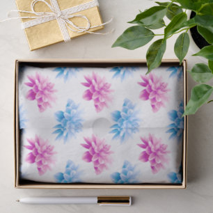 Pink Dahlia, Blue Dahla, Floral Pattern, Flowers Tissue Paper