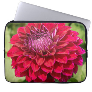 Pink Dahlia Delight: Beautiful Flower Photography Laptop Sleeve