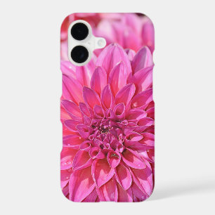 Pink dahlia flower iphone case
