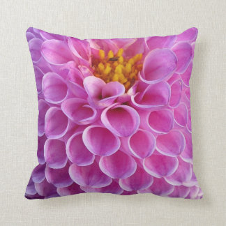 Pink Dahlia Flower Photo Cushion