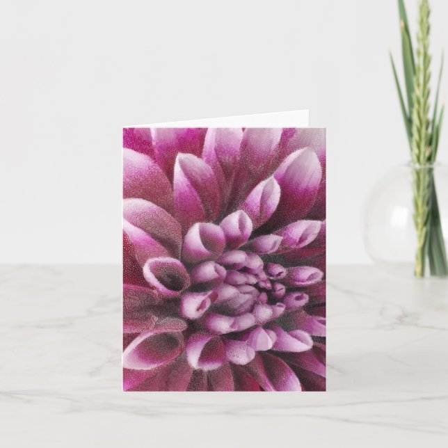 Pink Dahlia Invitation (Front)