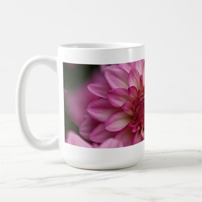 Pink dahlia mug (Left)