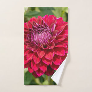 Pink Dahlia Photography, Canadian Flower Hand Towel
