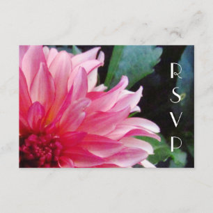 Pink Dahlia RSVP Card