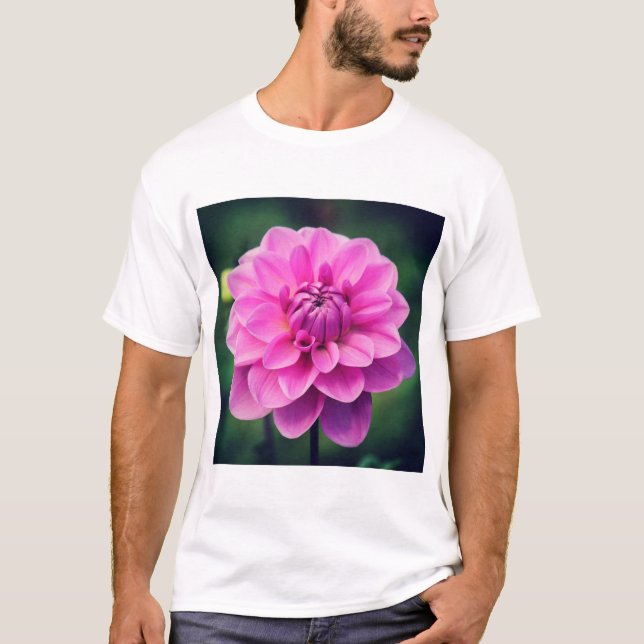 Pink Dahlia T-Shirt (Front)