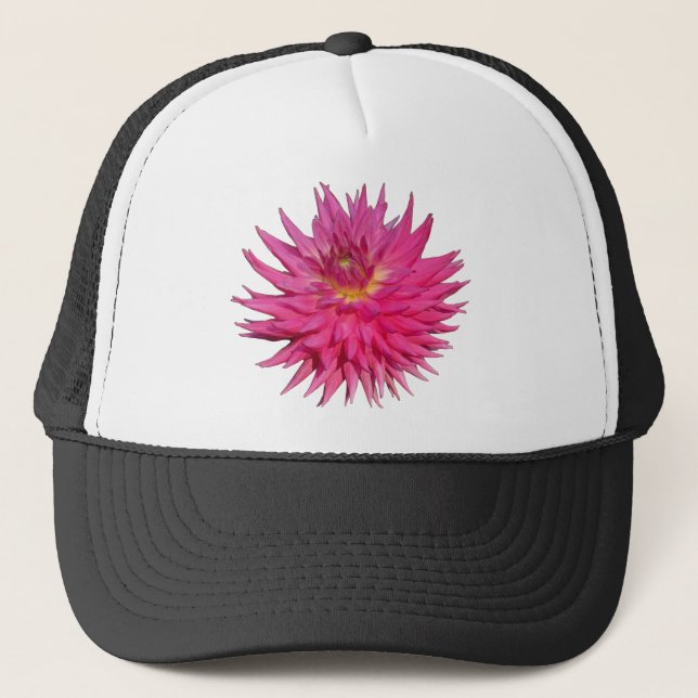 Pink Dahlia Trucker Hat (Front)
