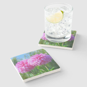 PINK DAHLIAS STONE COASTER