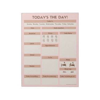 Pink Daily Planner | ADHD Productivity Planner Notepad