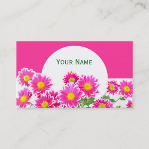 Pink Daisies / Asters Bouquet + your ideas Business Card