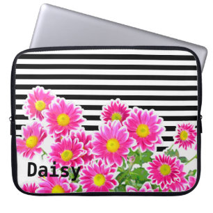Pink Daisies / Asters Bouquet + your ideas Laptop Sleeve