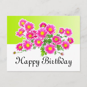 Pink Daisies / Asters Bouquet + your ideas Postcard