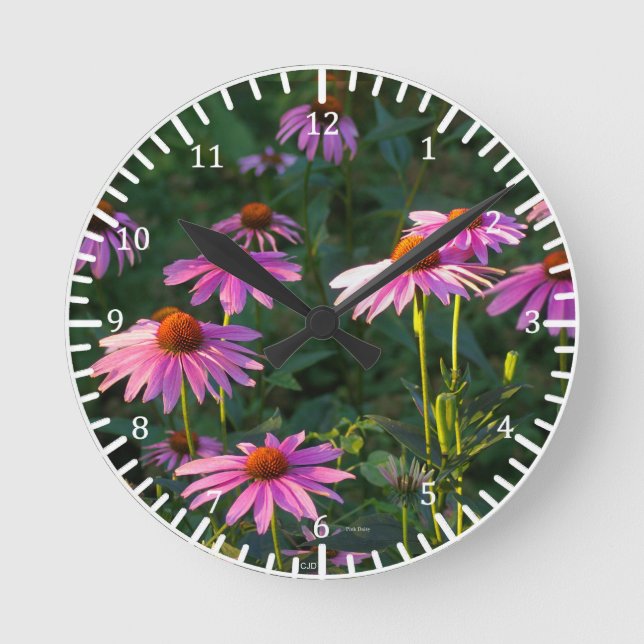 Pink Daisies clock (Front)