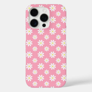 Pink Daisies Floral Pattern iPhone 16 Pro Case