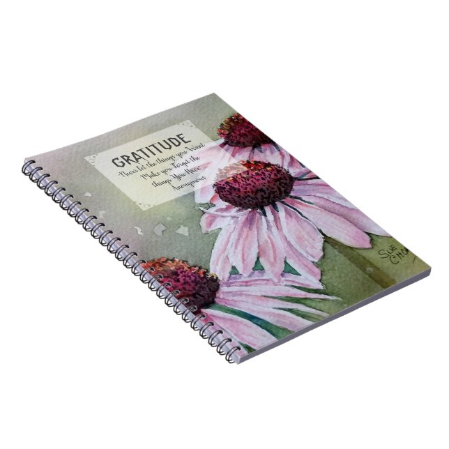 Pink Daisies Gratitude Notebook (Right Side)