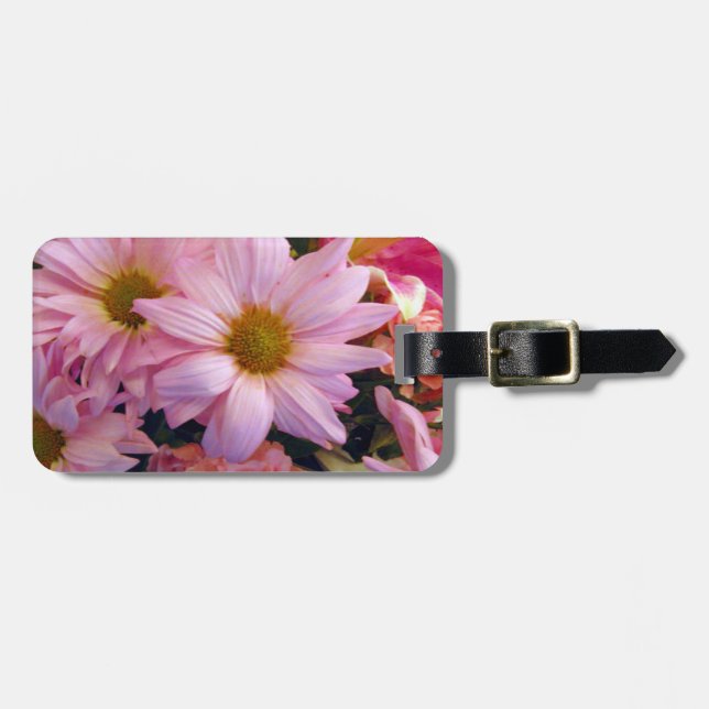 Pink Daisies_ Luggage Tag (Front Horizontal)