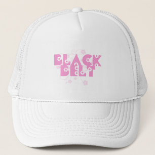 Pink Daisies Martial Arts Black Belt Hat