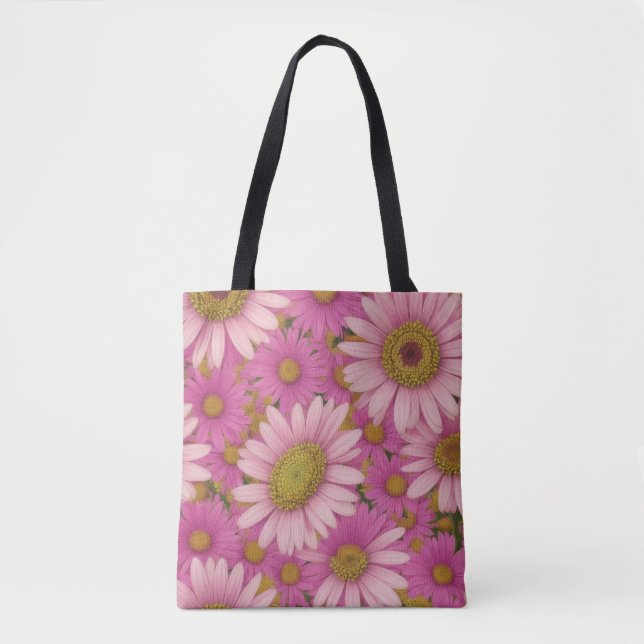 Pink Daisies Tote Bag (Front)