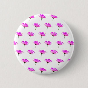 Pink Daisy 6 Cm Round Badge