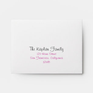 Pink Daisy Bat Mitzvah Wedding RSVP Envelope