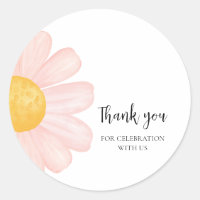 Pink Daisy Birthday Favour Tags, Little Daisy Than