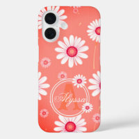 Pink Daisy Blooms: Minimalist Floral Pattern