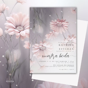 Pink Daisy / Boda rosada de la margarita Invitation