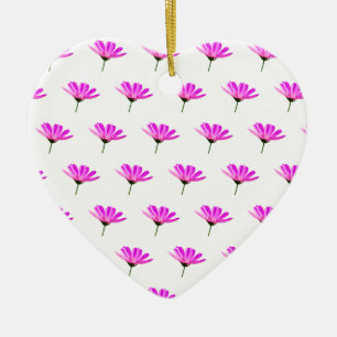 Pink Daisy Ceramic Ornament