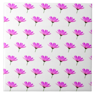 Pink Daisy Ceramic Tile
