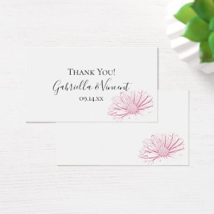 Pink Daisy Effect Floral Wedding Favour Tags