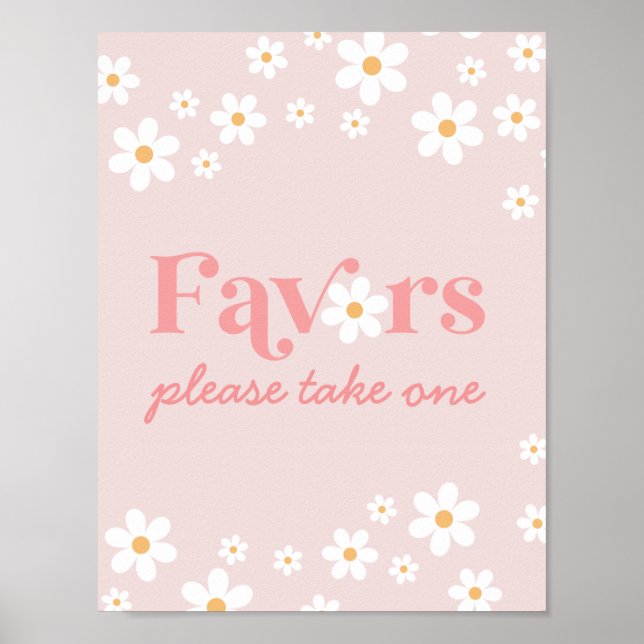 Pink Daisy Favours Poster (Front)