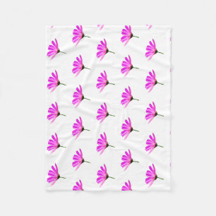 Pink Daisy  Fleece Blanket