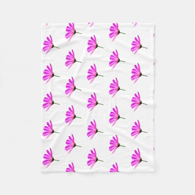 Pink Daisy  Fleece Blanket (Front)