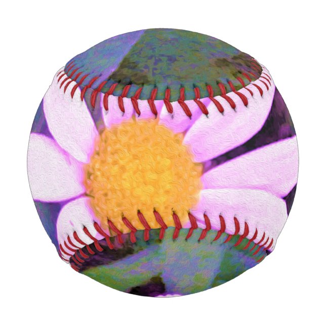 Pink Daisy Flower Baseball (Front)