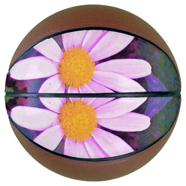 Pink Daisy Flower Basketball (Front)