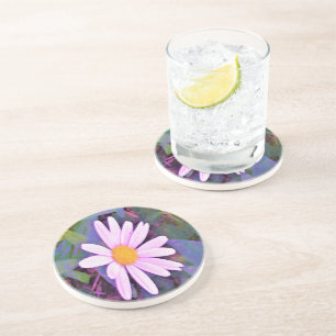 Pink Daisy Flower Coaster