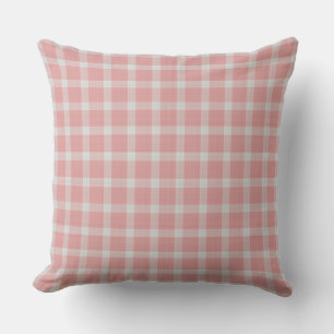 Pink Daisy Gingham Plaid checkered Cushion