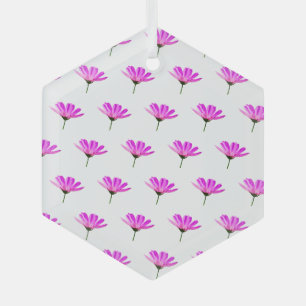 Pink Daisy Glass Tree Decoration