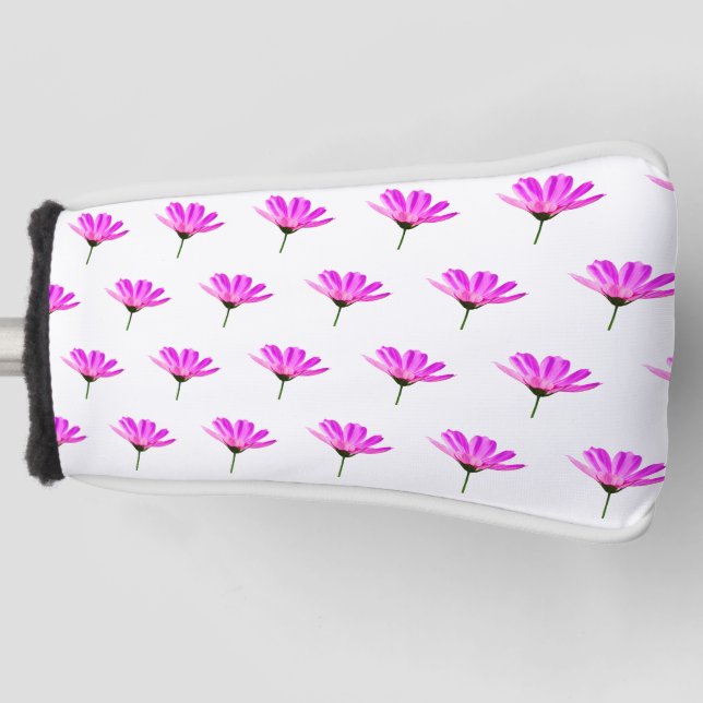 Pink Daisy   Golf Head Cover (Front)