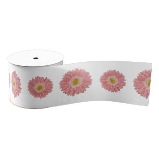 Pink Daisy Grosgrain Ribbon