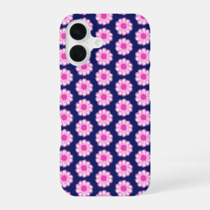 Pink Daisy Illustration iPhone 16 Case