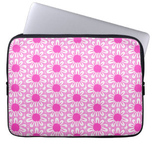Pink Daisy Illustration Laptop Sleeve