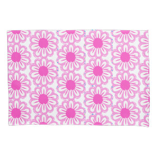 Pink Daisy Illustration Pillowcase