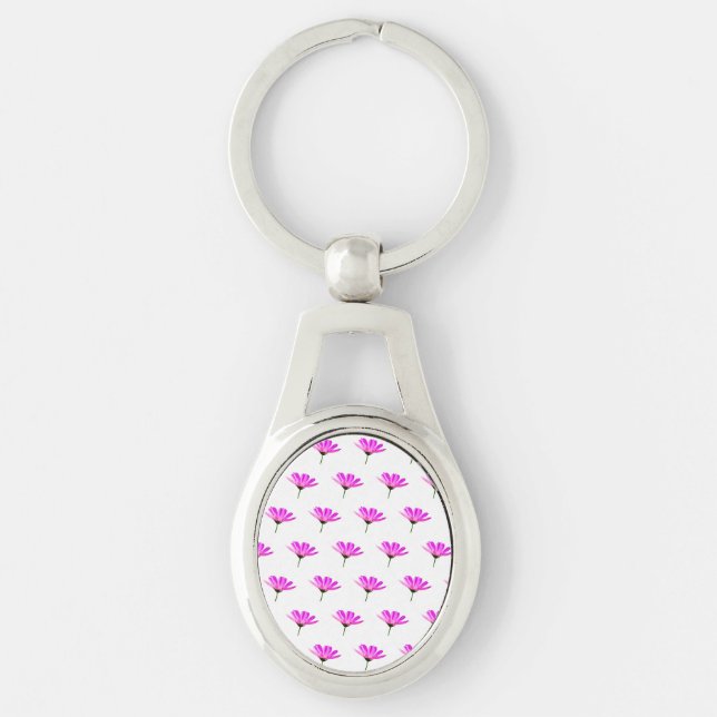 Pink Daisy   Key Ring (Front)