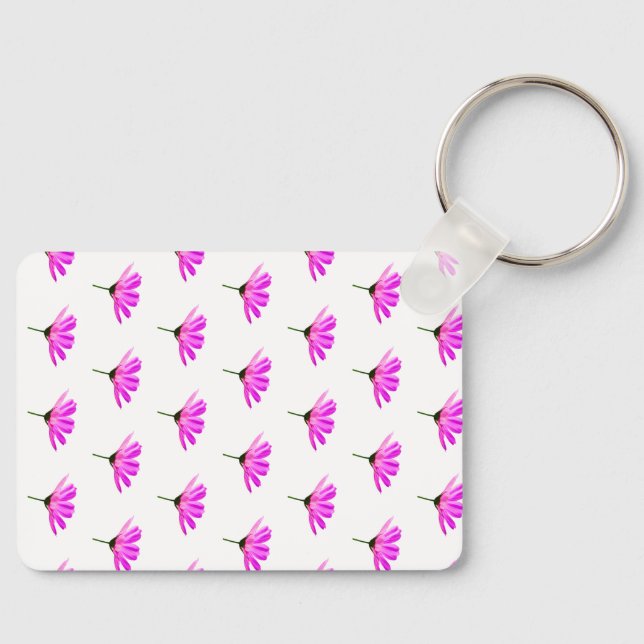 Pink Daisy  Key Ring (Front)