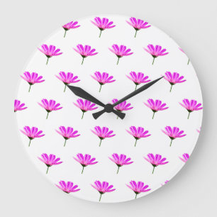 Pink Daisy Large Clock